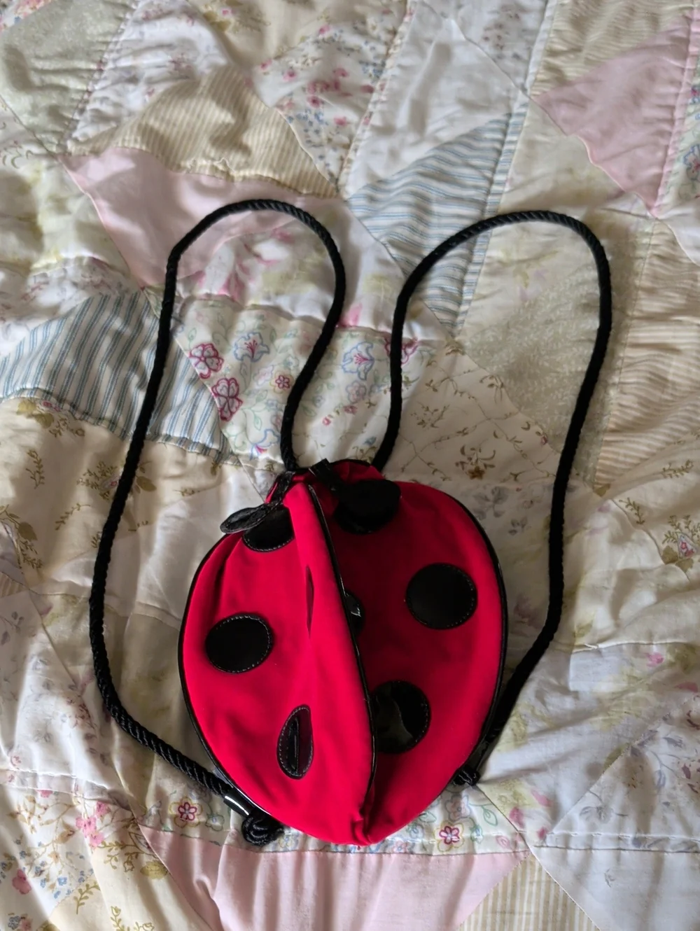 Kids Red Ladybug Crossbody Bag/Backpack
